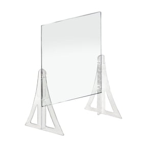 18" x 24" New Counter Acrylic Shield, Plexiglass Protective Panel, Splash Guard. New Support Stands. Adjustable Heights. Acrylic .1875" Thick, 2-Pack