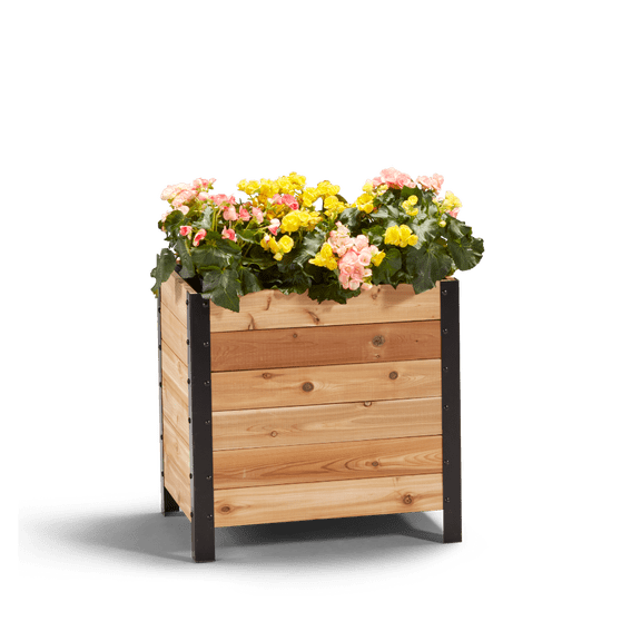 Cedar Planters 18" x 24" Elevated Garden Bed - Select Grade Western Red Cedar Raised Planter Box, 24" Tall