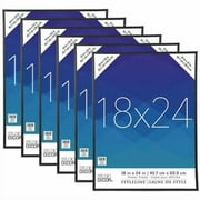 18” x 24” Plastic Poster Frame Styleline by Studio Décor - Includes Hanging Hardware - Horizontal or Vertical Display - Black - Bulk 6 Pack