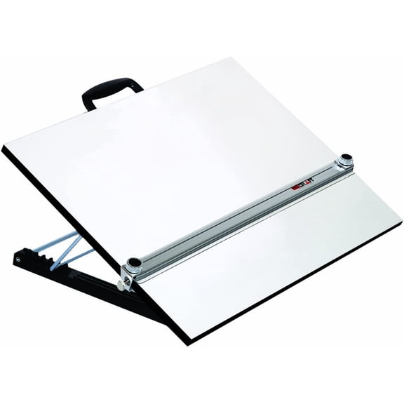 18" x 24" Pro-Draft Deluxe Adjustable Angle Parallel Desk Top Drawing Board, White Melamine, 1 Each (U-PEB1824K)