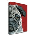 thumbnail image 1 of 18" x 24" Pug a Boo by Melissa Symons - Wall Art Print on Canvas Fabric White, 1 of 3