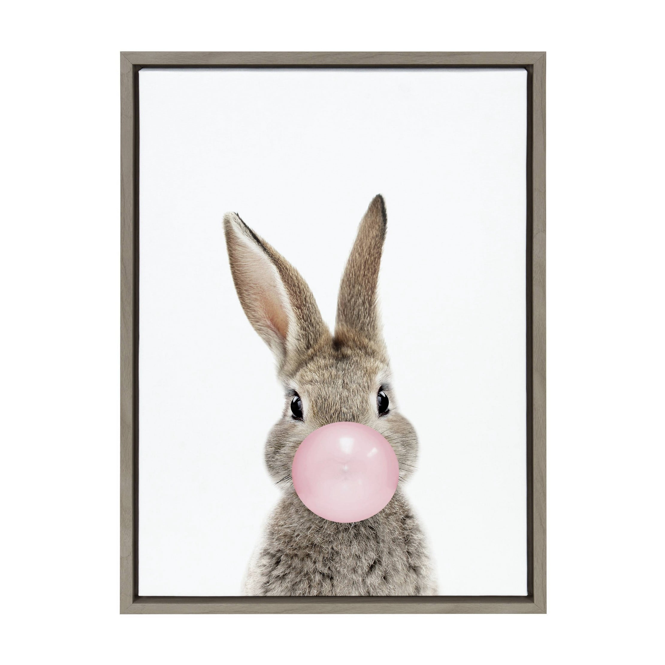18" x 24" Sylvie Bubble Gum Bunny by Amy Peterson Art Studio: Modern ...