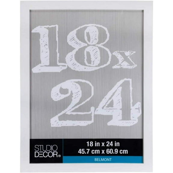 18" x 24" White Belmont Picture Frame by Studio Décor - Includes Pre-attached Hanging Hardware, Horizontal or Vertical - MDF, Bulk 4 Pack