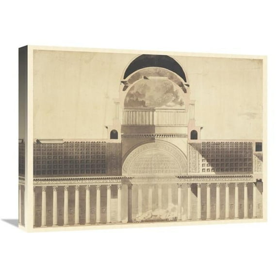 18 x 24 in. Architectural Project for the Church of the Madeleine, 1777 - 1785 Art Print - Etienne-Louis Boullee