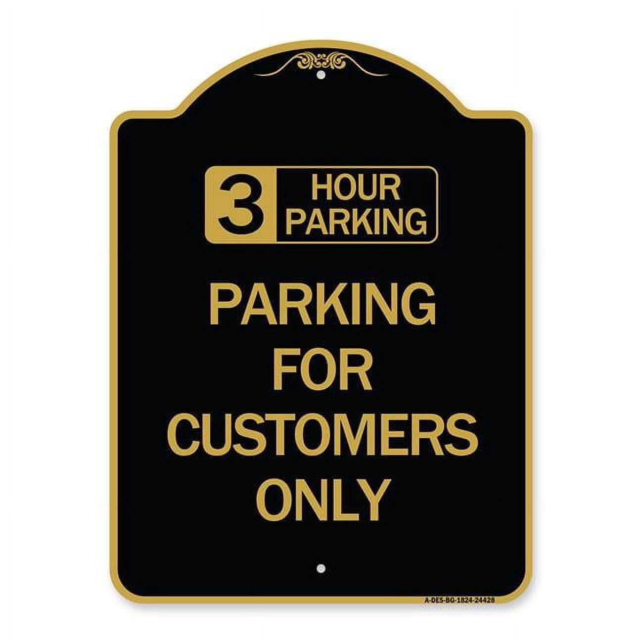 18 x 24 in. Designer Series Sign - 3 Hour Parking - Parking for ...