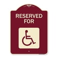 thumbnail image 1 of 18 x 24 in. Designer Series Sign - Graphic Handicapped Reserved, Burgundy, 1 of 1