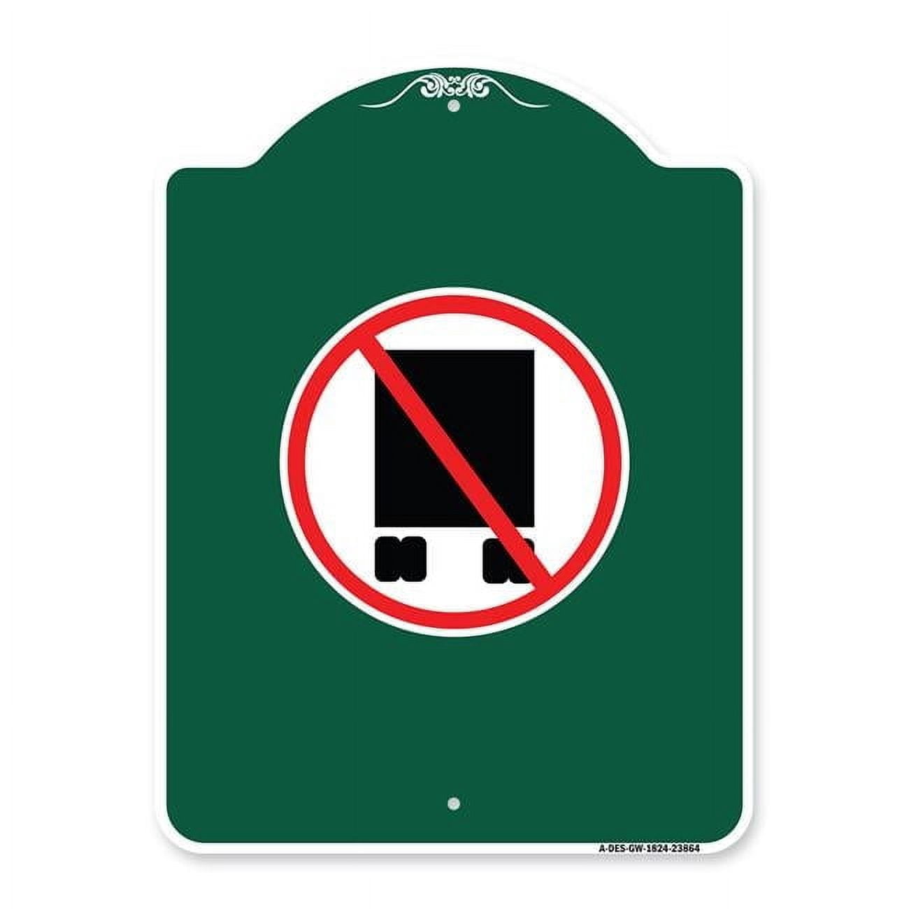 18 x 24 in. Designer Series Sign - National Network Prohibited, Green ...