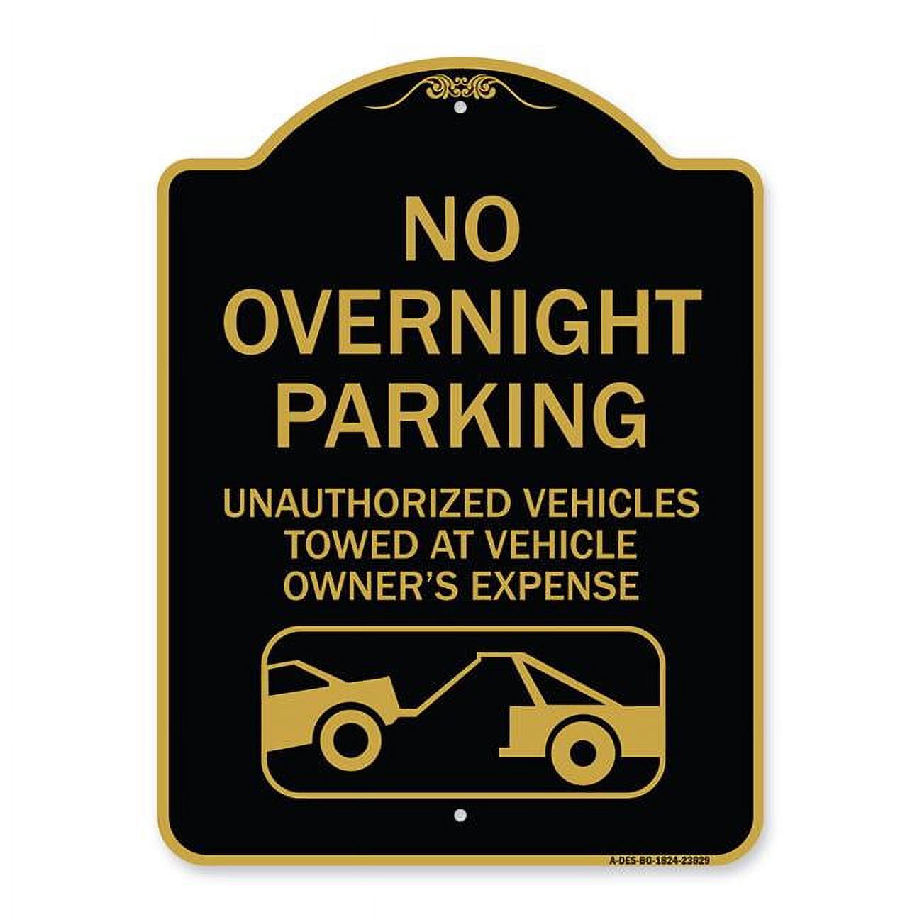 Cartello Metallo 30x40 Cm "Private Property No Camping Or Overnight Parking" - Segnale Di Avviso Proprietà Privata, Interno/Esterno