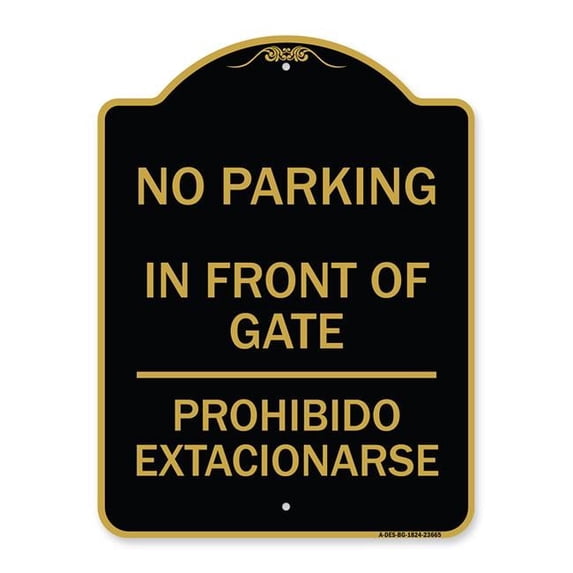 18 x 24 in. Designer Series Sign - No Parking Sign No Parking in Front ...
