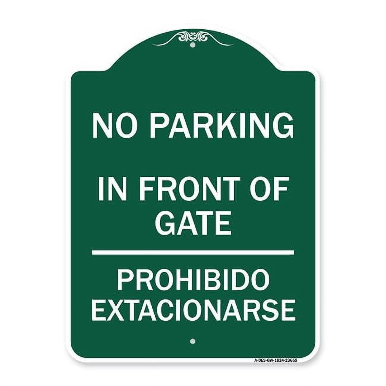 18 x 24 in. Designer Series Sign - No Parking Sign No Parking in Front ...