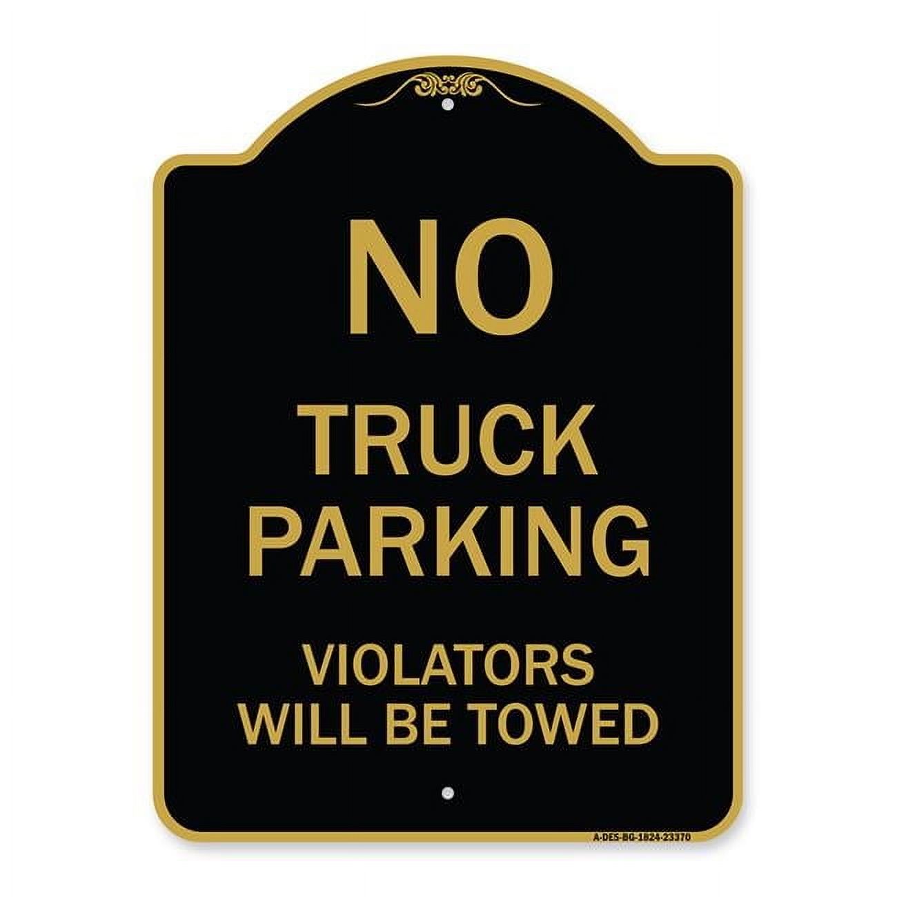 18 x 24 in. Designer Series Sign - Parking Restriction Sign No Truck ...