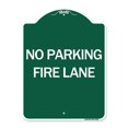 thumbnail image 1 of 18 x 24 in. Designer Series Sign - Pavement Stencil No Parking Fire Lane, Green & White, 1 of 1