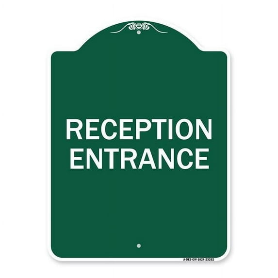 18 x 24 in. Designer Series Sign - Private Parking Only Unauthorized Vehicles Will Be Towed At Owners Expense, Green & White