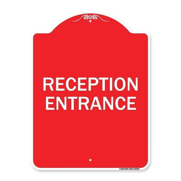 18 x 24 in. Designer Series Sign - Private Parking Only Unauthorized Vehicles Will Be Towed At Owners Expense, Red & White