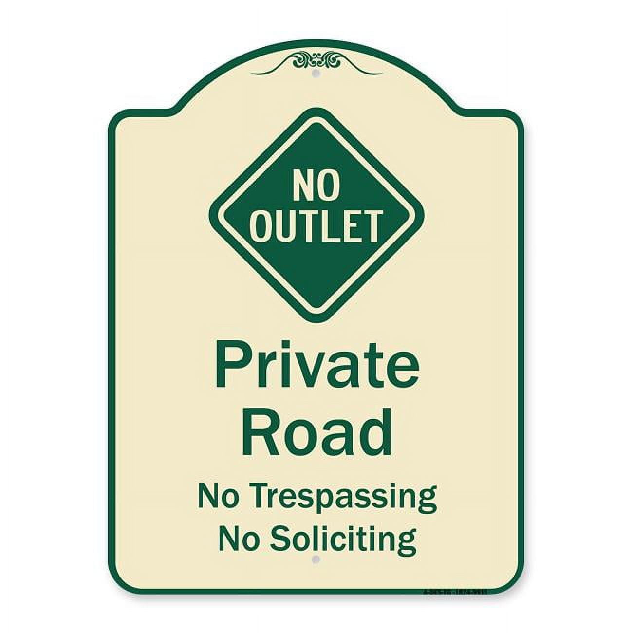 SignMission A DES TG 1824 9911 18 x 24 in. Designer Series Sign   Private Road No Trespassing or