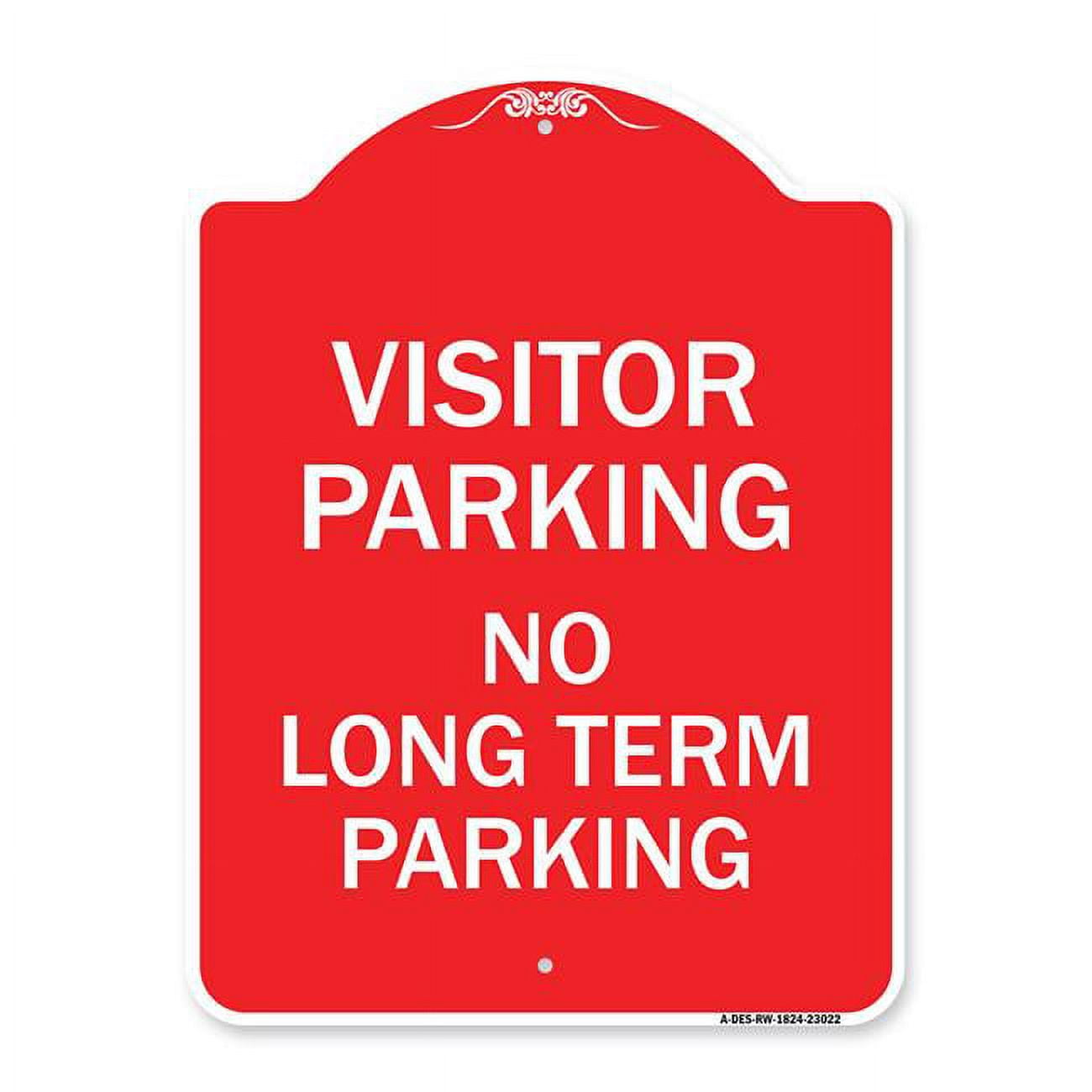 18 x 24 in. Designer Series Sign Reserved Parking Sign Visitor