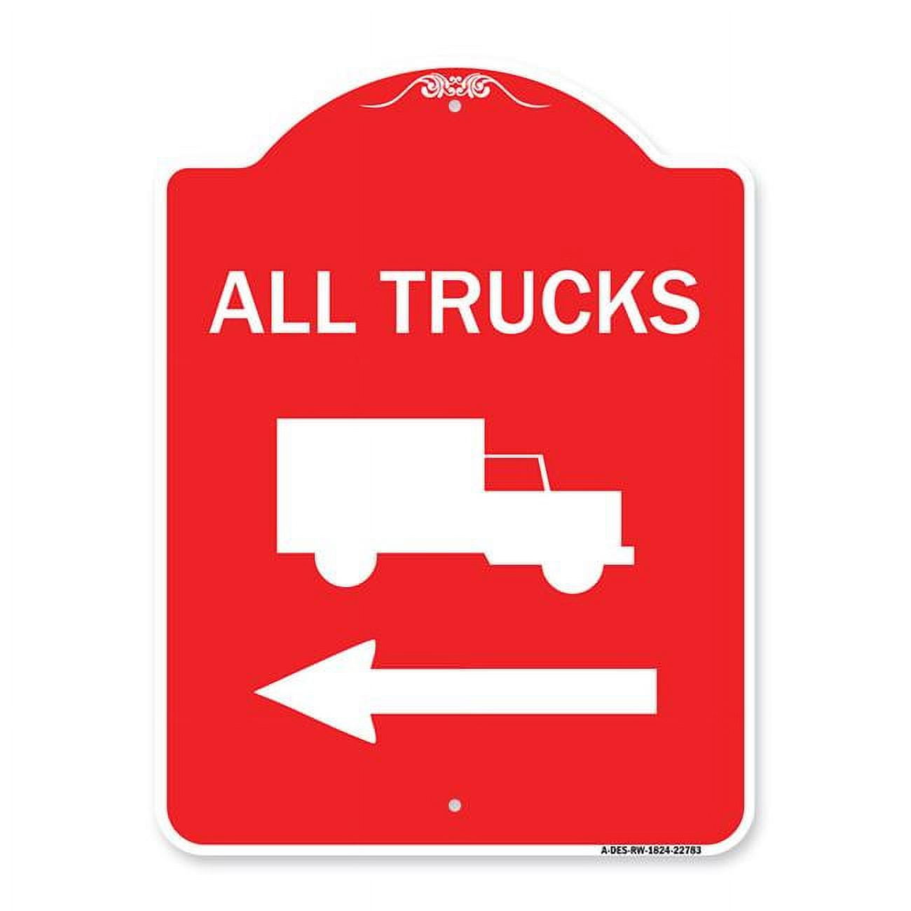 18 x 24 in. Designer Series Sign - Trucks Sign All Trucks with Truck ...