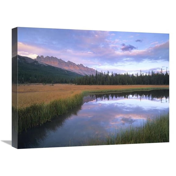 18 x 24 in. Dolomite Peak & Bow River Backwaters, Banff National Park, Alberta Art Print - Tim Fitzharris