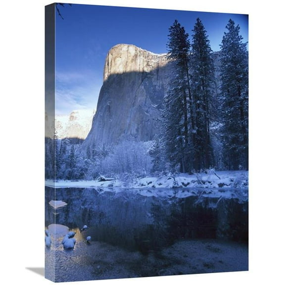 18 x 24 in. El Capitan & Merced River in Winter, Yosemite National Park, California Art Print - Tim Fitzharris