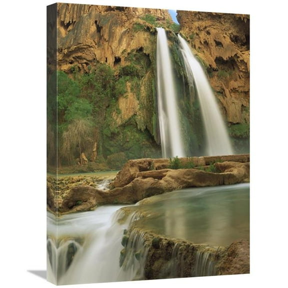 18 x 24 in. Havasu Creek, Lined with Cottonwood Trees, Havasu Falls, Grand Canyon, Arizona Art Print - Tim Fitzharris