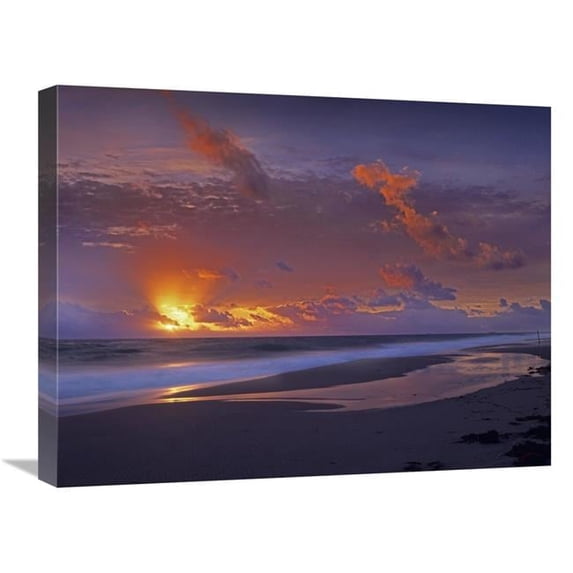 18 x 24 in. Mcarthur Beach at Sunrise, Florida Art Print - Tim Fitzharris