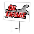 thumbnail image 1 of 18 x 24 in. Oil Change Yard Sign & Stake, 1 of 1