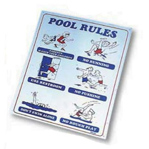 18 x 24 in. Pool Safety Rules