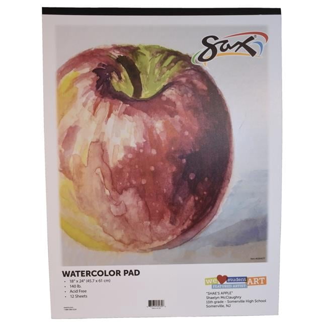 18 x 24 in. Sax Watercolor Pad - 140 lbs - White - 12 Sheets