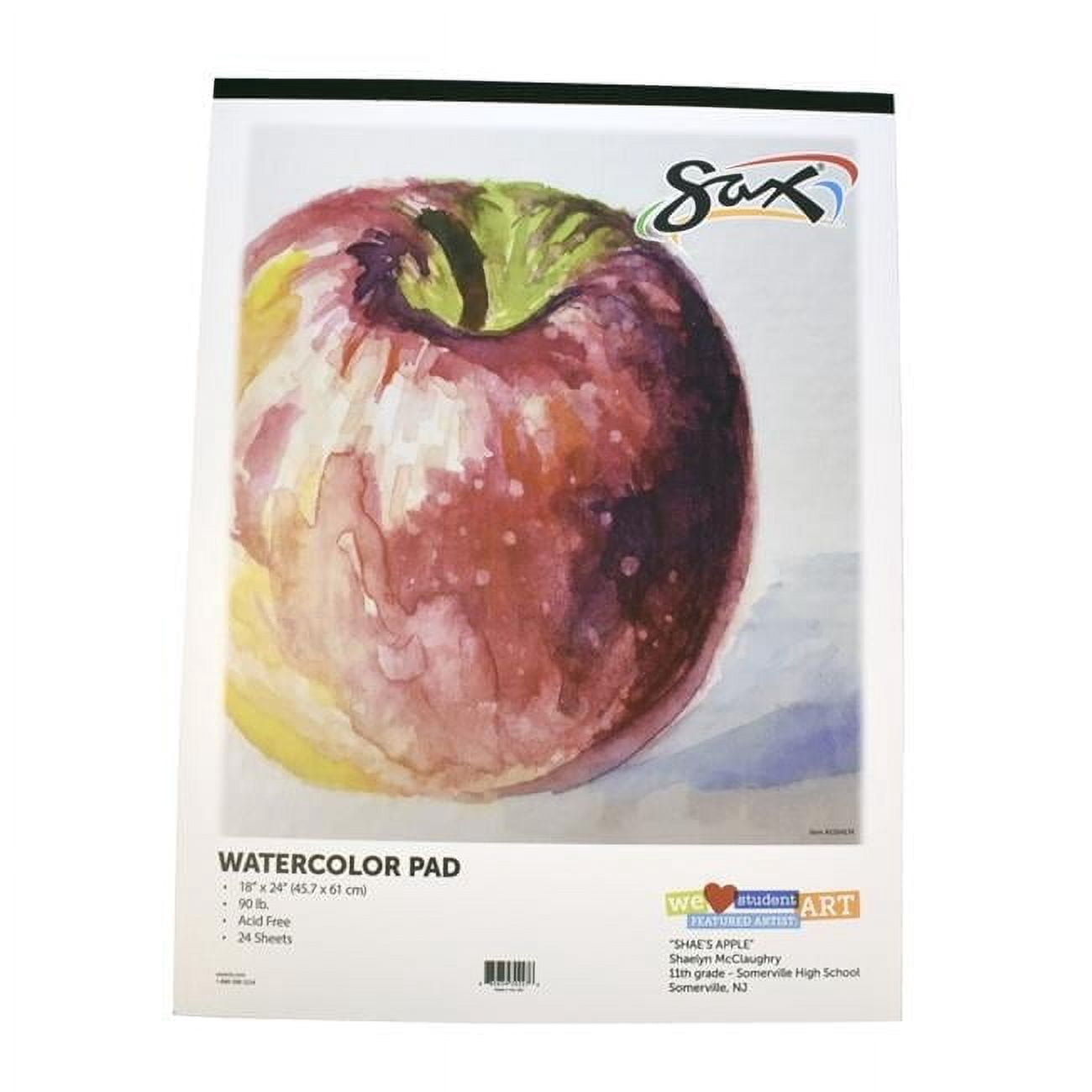 18 x 24 in. Sax Watercolor Pad - White - 24 Sheets