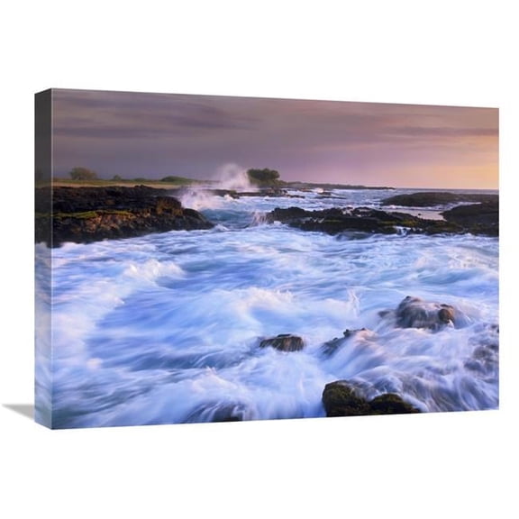 18 x 24 in. Waves & Surf At Wawaloli Beach the Big Island, Hawaii Art Print - Tim Fitzharris