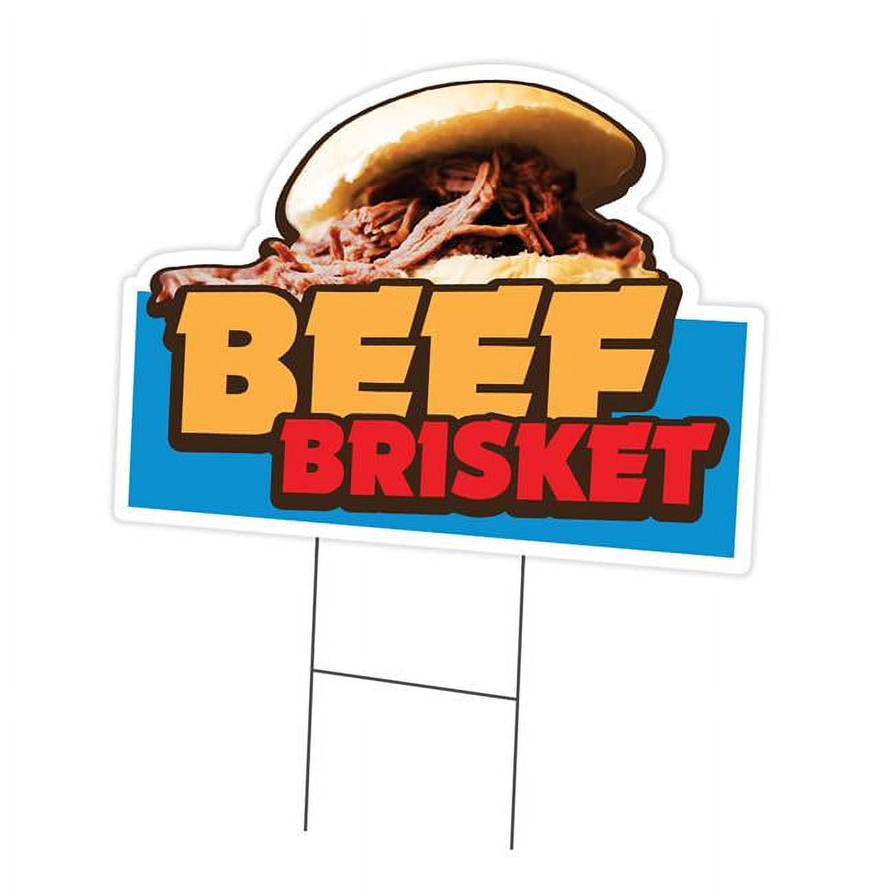18 x 24 in. Yard Sign & Stake Beef Brisket