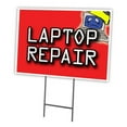 thumbnail image 1 of 18 x 24 in. Yard Sign & Stake - Laptop Repair, 1 of 1