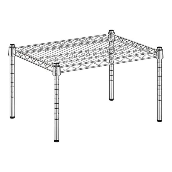18" x 24" x 14" Wire Storage Shelf, Dunnage Rack, 1 Tier Small Shelf