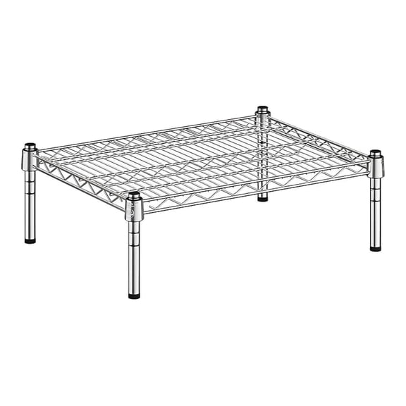 18" x 24" x 8" Wire Storage Shelf, Dunnage Rack, 1 Tier Small Shelf