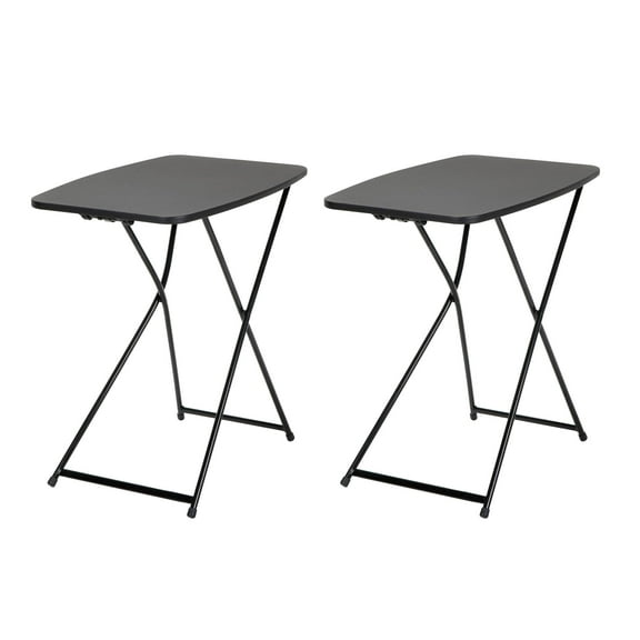 COSCO Personal Folding Activity Table, Multi-Purpose, Adjustable Height, Black, 2-Pack
