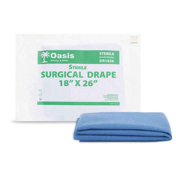 18 x 26 Procedure Drape, 1 Count, Sterile, 3-Ply Non-Woven Material, Cloth-Like Material, Individually Wrapped