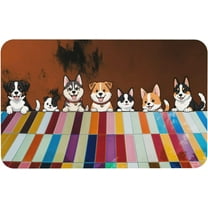 18"x 27.5" - Extra Large Dog Feeding Mat, Absorbent Mats for Dog Food and Water Bowl, Pet Placemat for Dogs, Cats, Puppy Accessories - (Many Cute Puppies)