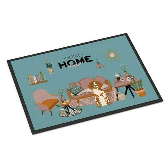 18 x 27 in. Brittany Spaniel Sweet Home Indoor or Outdoor Mat