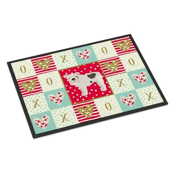18 x 27 in. English Bulldog No.2 Love Indoor or Outdoor Mat