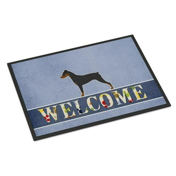 18 x 27 in. German Pinscher Welcome Indoor or Outdoor Mat