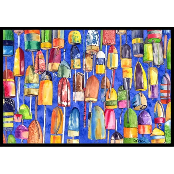 18 x 27 in. Lobster Buoys Indoor Or Outdoor Mat