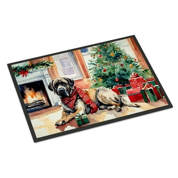 18 x 27 in. Mastiff Cozy Christmas Doormat