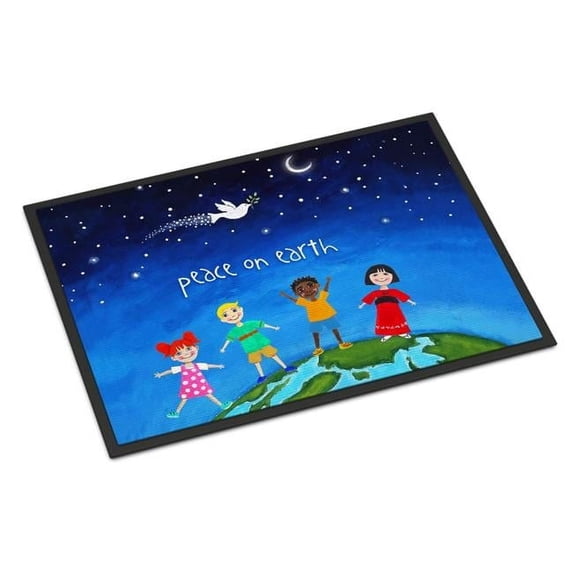 18 x 27 in. Peace on Earth Indoor or Outdoor Mat