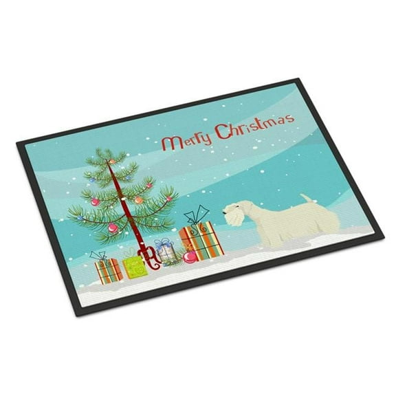 18 x 27 in. Sealyham Terrier Christmas Tree Indoor or Outdoor Mat