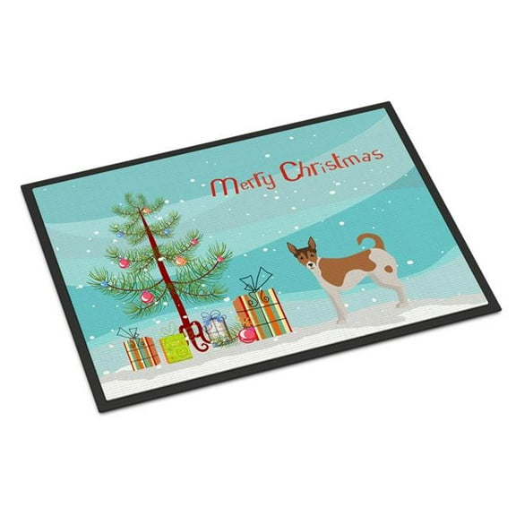 18 x 27 in. Tenterfield Terrier Christmas Tree Indoor or Outdoor Mat