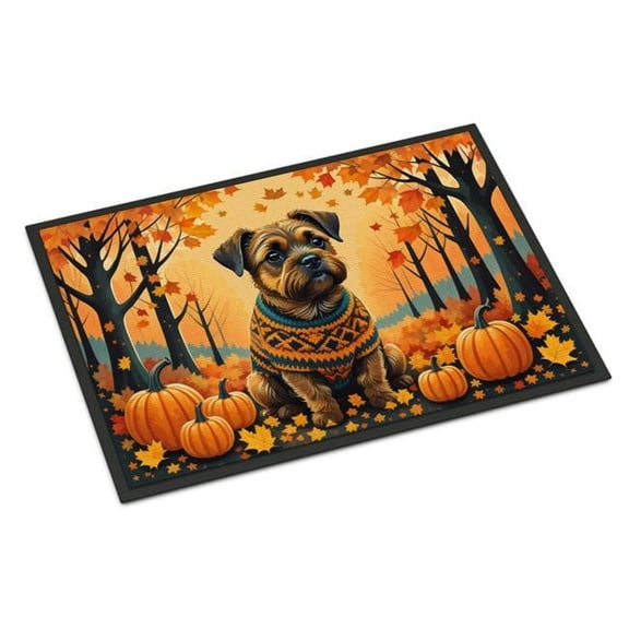 18 x 27 in. Unisex Border Terrier Fall Doormat