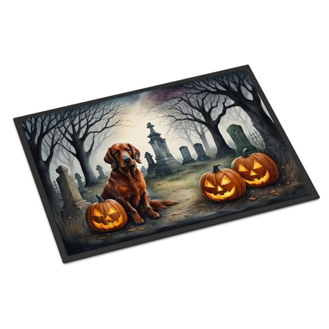 Spooky Halloween Irish Setter Rubber Outdoor Doormat