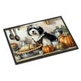 thumbnail image 1 of 18 x 27 in. Unisex Old English Sheepdog Fall Kitchen Pumpkins Doormat, 1 of 1