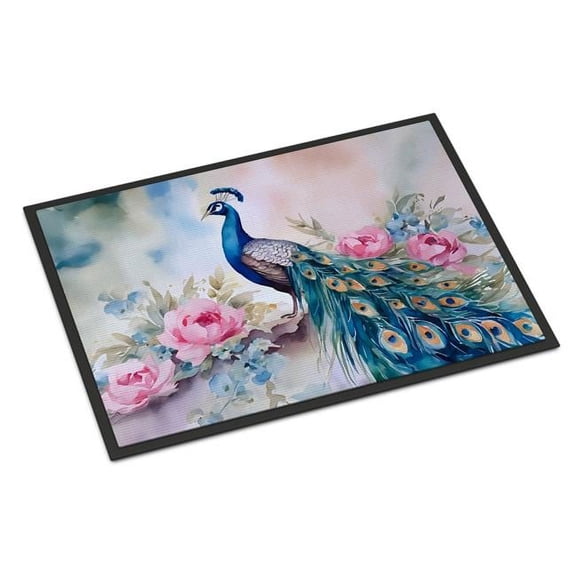 18 x 27 in. Unisex Peacock Doormat