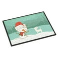 thumbnail image 1 of 18 x 27 in. White Chihuahua Snowman Christmas Indoor or Outdoor Mat, 1 of 1
